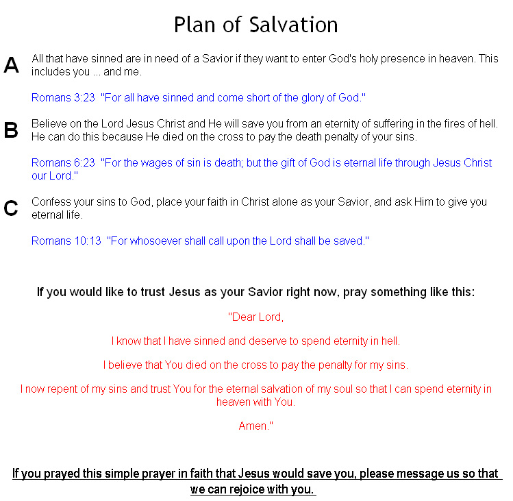 Plan Of Salvation God S Love From A Diaper Bag